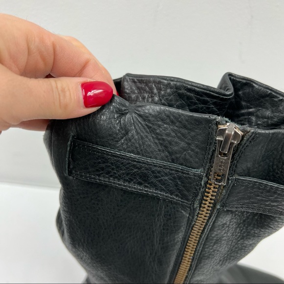 Gentle Souls Buckled Up black leather side zipper buckle Boots SZ 9 - Picture 5 of 13